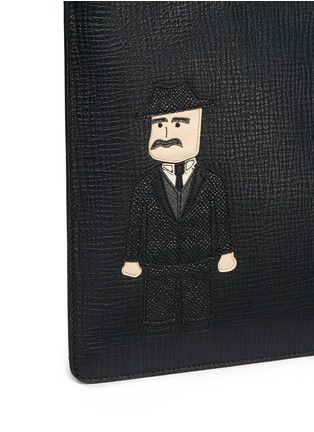 细节 - 点击放大 - DOLCE & GABBANA - 中号拼贴缀饰纹理牛皮手包