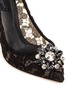 细节 - 点击放大 - DOLCE & GABBANA - 施华洛世奇仿水晶装饰蕾丝高跟鞋