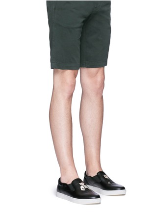 模特儿示范图 - 点击放大 - DOLCE & GABBANA - London拼贴缀饰牛皮厚底便鞋