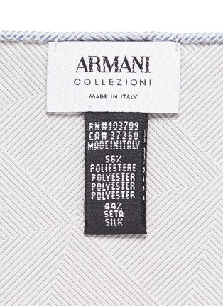 细节 - 点击放大 - ARMANI COLLEZIONI - 三角条纹混丝袋巾