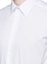 细节 - 点击放大 - ARMANI COLLEZIONI - 单色混棉府绸衬衫