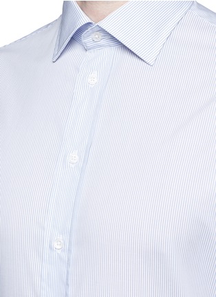 细节 - 点击放大 - ARMANI COLLEZIONI - 条纹图案府绸衬衫