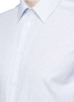 细节 - 点击放大 - ARMANI COLLEZIONI - 格纹图案纯棉衬衫
