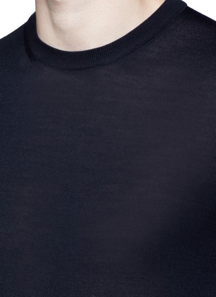 细节 - 点击放大 - ARMANI COLLEZIONI - 单色初剪羊毛针织衫