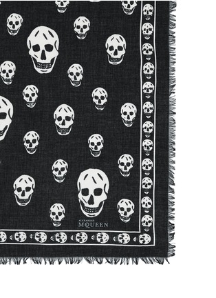 细节 - 点击放大 - ALEXANDER MCQUEEN - Classic skull modal-silk scarf