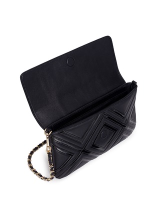 细节 - 点击放大 - TORY BURCH - FLEMING漆皮拼接菱格手提包