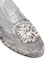细节 - 点击放大 - DOLCE & GABBANA - 仿水晶装饰蕾丝乐福鞋