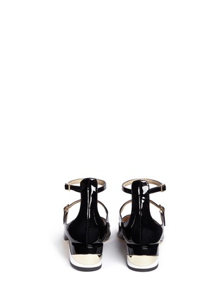 背面 - 点击放大 - JIMMY CHOO - WILBUR几何拼接漆皮玛丽珍高跟鞋