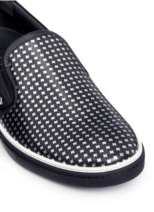 细节 - 点击放大 - JIMMY CHOO - grove金属感千鸟格印花厚底便鞋