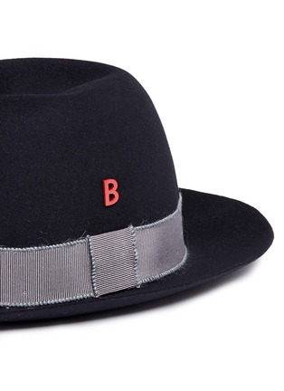 细节 - 点击放大 - MY BOB - TRAVELLER兔毛毡搭带软呢帽