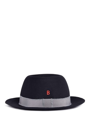 模特儿示范图 - 点击放大 - MY BOB - TRAVELLER兔毛毡搭带软呢帽