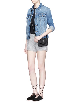 模特儿示范图 - 点击放大 - FRAME - LE ORIGINAL石洗牛仔夹克