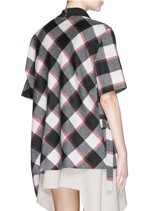 背面 - 点击放大 - 3.1 PHILLIP LIM - 不对称层叠格纹图案上衣