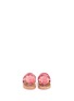 模特儿示范图 - 点击放大 - LUCKY SOLE - 'Mini Bloom' infant glitter flower appliqué sandals