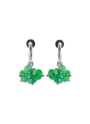 首图 - 点击放大 - SAMUEL KUNG - Diamond jade cluster drop earrings