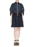  - SACAI - 薄纱网眼拼贴短外套