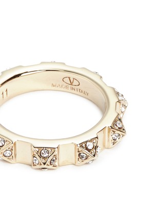 细节 - 点击放大 - VALENTINO GARAVANI - Rockstud仿水晶铆钉戒指