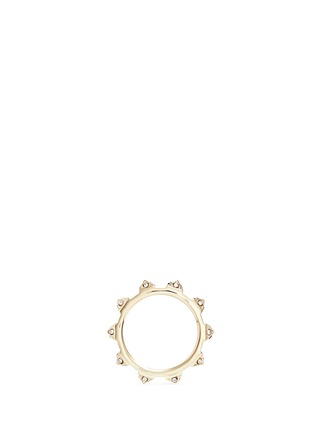 模特儿示范图 - 点击放大 - VALENTINO GARAVANI - Rockstud仿水晶铆钉戒指