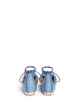 背面 - 点击放大 - AQUAZZURA - CHRISTY仿水晶系带平底鞋