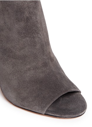 细节 - 点击放大 - VINCE - 'Sierra' snakeskin suede combo peep toe ankle boots
