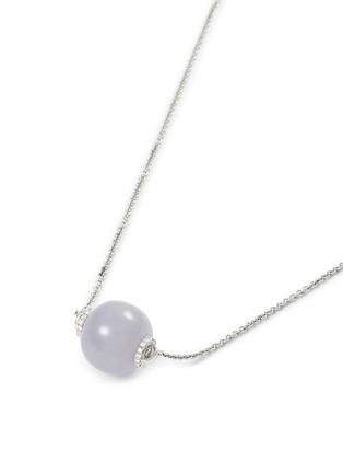 细节 - 点击放大 - SAMUEL KUNG - Diamond jade 18k white gold pendant