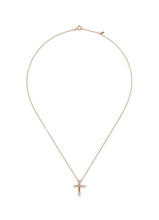 首图 - 点击放大 - BAO BAO WAN - Alto钻石珍珠18k黄金十字架吊坠项链