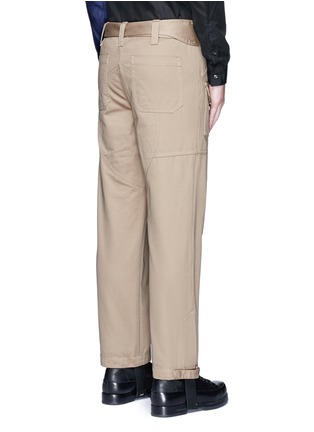 背面 - 点击放大 - MAISON MARGIELA - 单色斜纹纯棉长裤