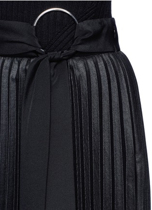 细节 - 点击放大 - 3.1 PHILLIP LIM - 金属环系带装饰百褶半身裙