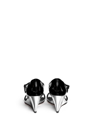 背面 - 点击放大 - 73426 - Coline拼色漆皮坡跟穆勒鞋