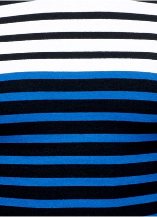 细节 - 点击放大 - T BY ALEXANDER WANG - 拼色条纹弹力针织衫