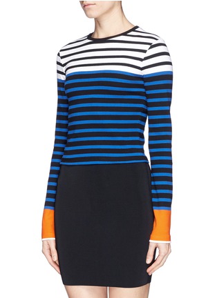 正面 -点击放大 - T BY ALEXANDER WANG - 拼色条纹弹力针织衫
