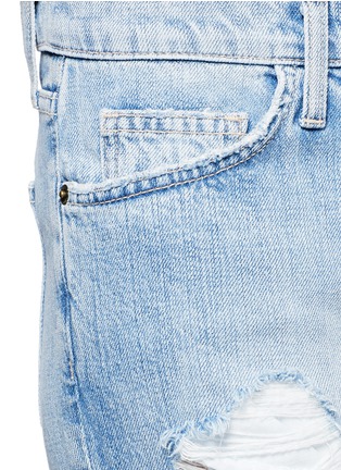 细节 - 点击放大 - CURRENT/ELLIOTT - THE FLING水洗磨破低腰牛仔裤