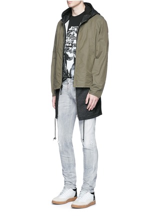 模特儿示范图 - 点击放大 - DSQUARED2 - Slim水洗磨破修身牛仔裤