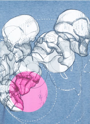细节 - 点击放大 - DSQUARED2 - 骷髅头印花纯棉T恤
