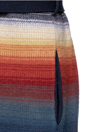 细节 - 点击放大 - CHLOÉ - 彩色条纹羊毛混羊绒针织大衣