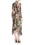 背面 - 点击放大 - SAINT LAURENT - Scarf neck floral jacquard dress