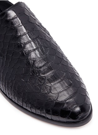 细节 - 点击放大 - CLERGERIE - ALICEM鳄鱼纹真皮穆勒鞋