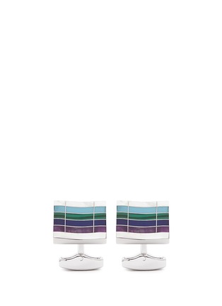 首图 - 点击放大 - TATEOSSIAN - 条纹矿石方形袖扣