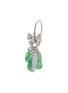模特儿示范图 - 点击放大 - SAMUEL KUNG - Diamond jade 18k white gold butterfly drop earrings