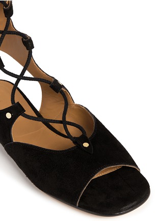 细节 - 点击放大 - CHLOÉ - 麂皮罗马凉鞋