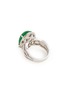 模特儿示范图 - 点击放大 - SAMUEL KUNG - 'Cab' diamond jade 18k white gold ring