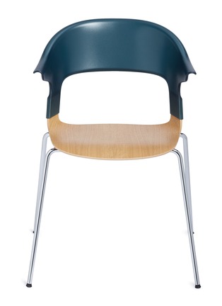 首图 –点击放大 - MANKS - PAIR™ BH30塑料拼橡木座椅－绿色