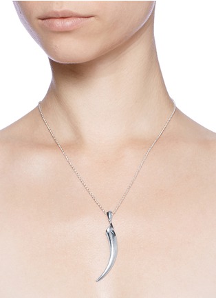 细节 - 点击放大 - SHAUN LEANE - Silver knife edge tusk necklace