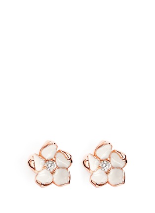 首图 - 点击放大 - SHAUN LEANE - Cherry blossom diamond earrings