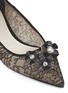 细节 - 点击放大 - RENÉ CAOVILLA - 花卉造型装饰蕾丝尖头平底鞋