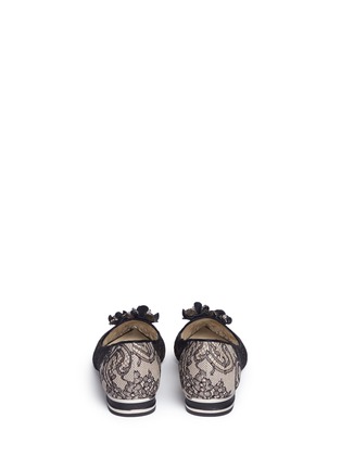 背面 - 点击放大 - RENÉ CAOVILLA - 花卉造型装饰蕾丝尖头平底鞋
