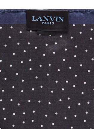 细节 - 点击放大 - LANVIN - 小波点印花真丝袋巾