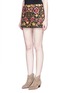 ALICE + OLIVIA - 花卉刺绣棉质短裤
