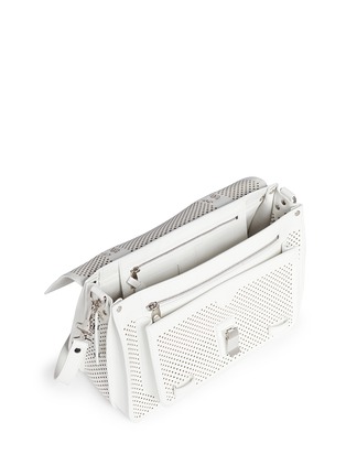 细节 - 点击放大 - PROENZA SCHOULER - 'PS1' medium perforated leather satchel