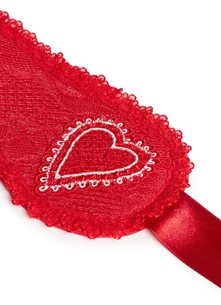 细节 - 点击放大 - L'AGENT - Esthar' heart embroidery lace eye mask